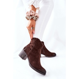 Vinceza Naisten ruskeat mokkanahkaiset lämpimät saappaat Hillbrook 2