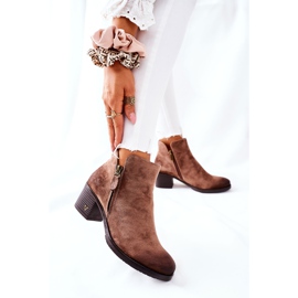 Vinceza Naisten saappaat Suede Beige Bellarena ruskea 2