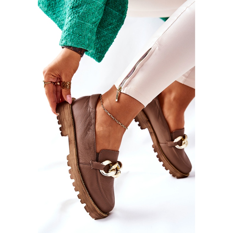 Nicole Naisten Loaferit Nahka Ruskea Sthonto 2