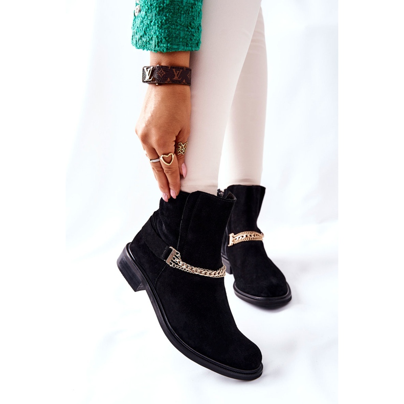 Naisten nahkakengät Nicole Black Dome musta 1