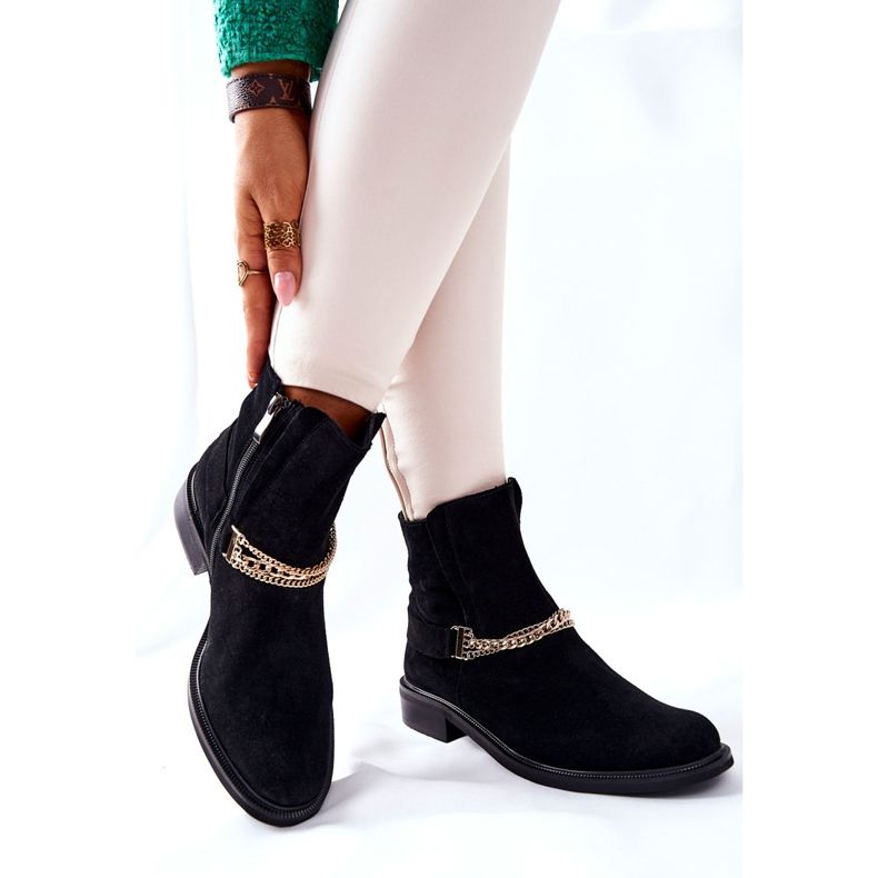 Naisten nahkakengät Nicole Black Dome musta 2