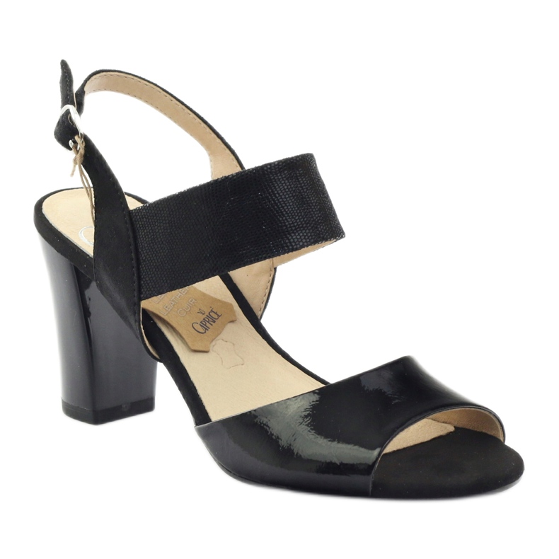 Caprice patentoidut sandaalit naisten kengät 28307 musta 1