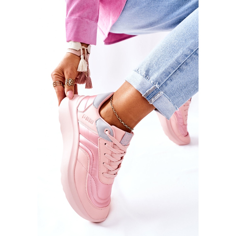 Naisten urheilukengät Memory Foam Big Star II274333 Pinkki vaaleanpunainen 2