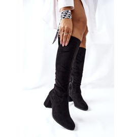 Vinceza Naisten saappaat korkokengät mokka musta Newferry 1