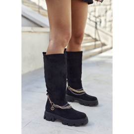 PS1 Naisten korkeat saappaat Black Lagoon musta 2