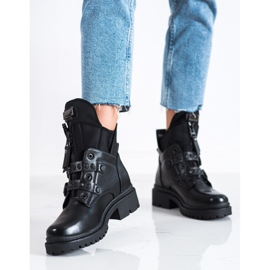 Diamantique Muodikkaita työntekijöitä mustilla soljilla musta 1