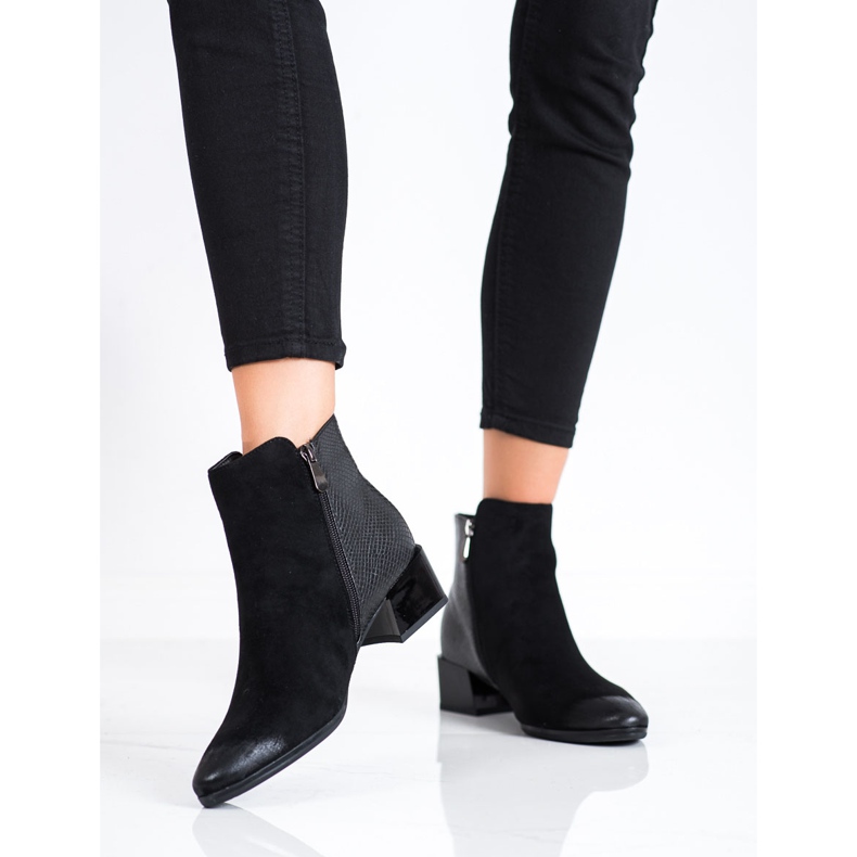 Saappaat, joissa Snake Print VINCEZA -insertti musta 2