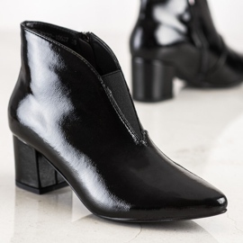 VINCEZA lakatut saappaat musta 1