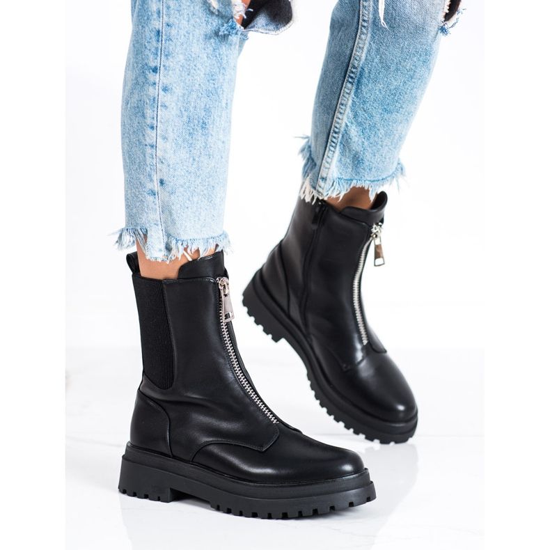 Vinceza Korkeat työntekijät alustalla musta 2