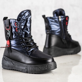 Seastar Lämpimät lumisaappaat lavalla musta laivastonsininen 1