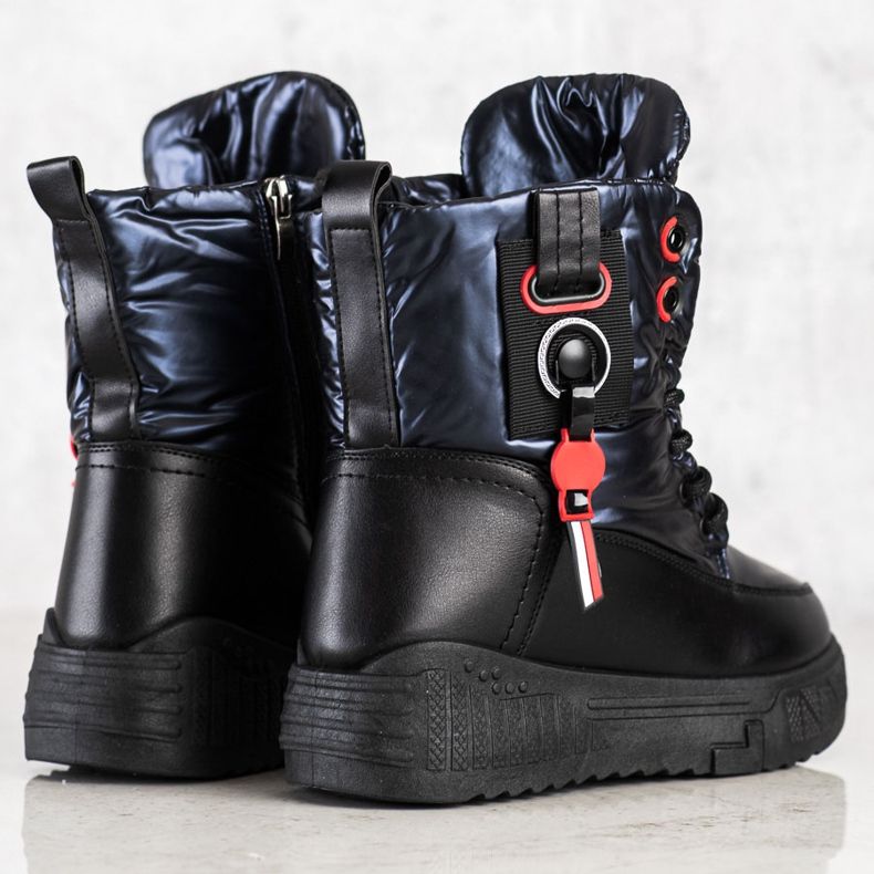 Seastar Lämpimät lumisaappaat lavalla musta laivastonsininen 2