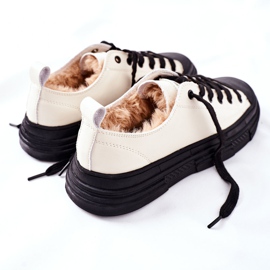 Naisten lämpimät lenkkarit GOE II2N4036 Valkoinen musta 1