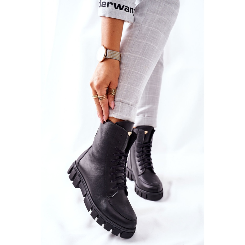 Naisten nahkakengät Nicole 2673 musta 1