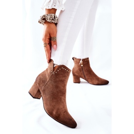 Vinceza Naisten saappaat Suede Beige Brinlack ruskea 2