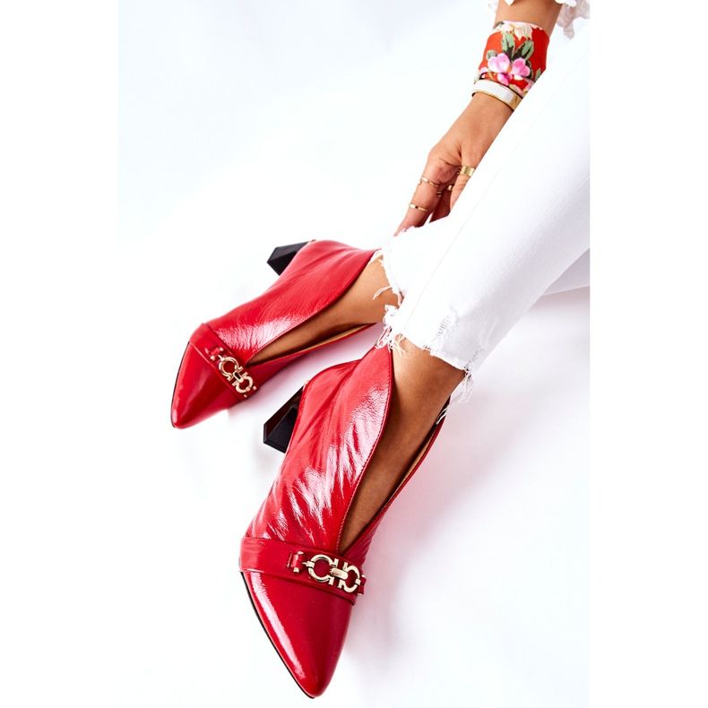 Nahkaiset saappaat Maciejka Red 05262-08 punainen 1