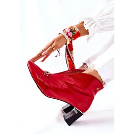 Nahkaiset saappaat Maciejka Red 05262-08 punainen 2