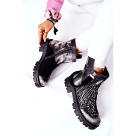 Nahkasaappaat Jodhpur-saappaat Maciejka musta-valkoinen 05137-21 1