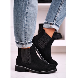 Naisten saapikkaat Jodhpur saappaat Suede Black Meagan musta 2