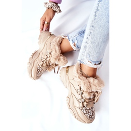 PM1 Naisten lämpimät urheilukengät Khaki Heart Beats 1