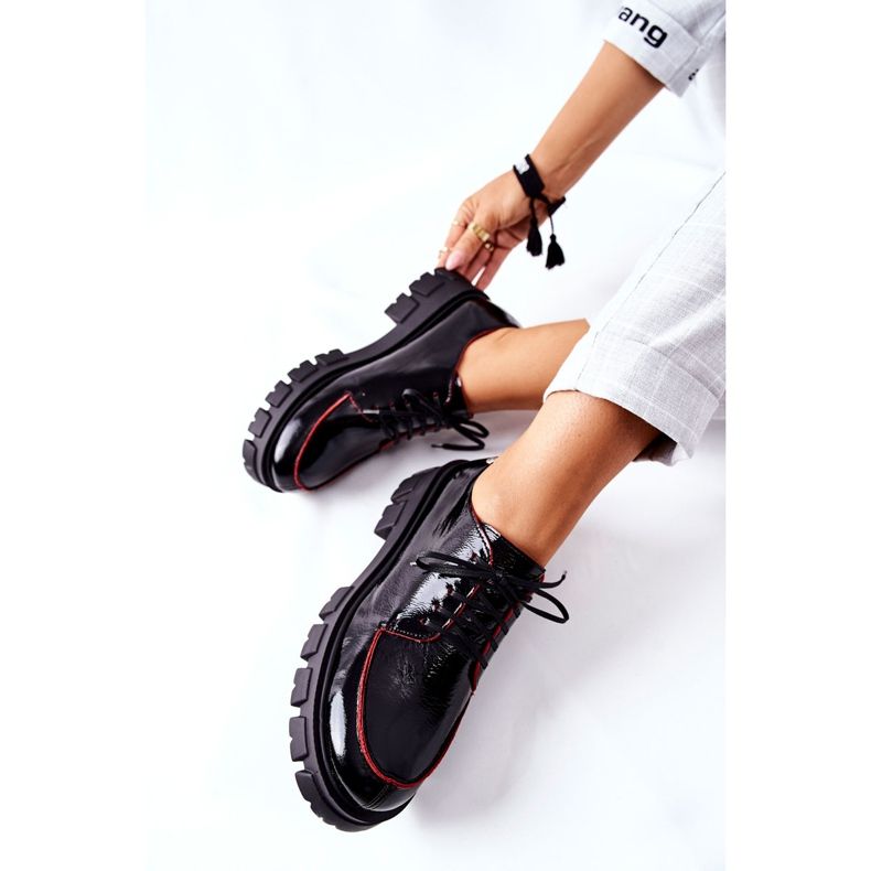 Naisten nahkakengät Maciejka Black 5074A-01 musta 2