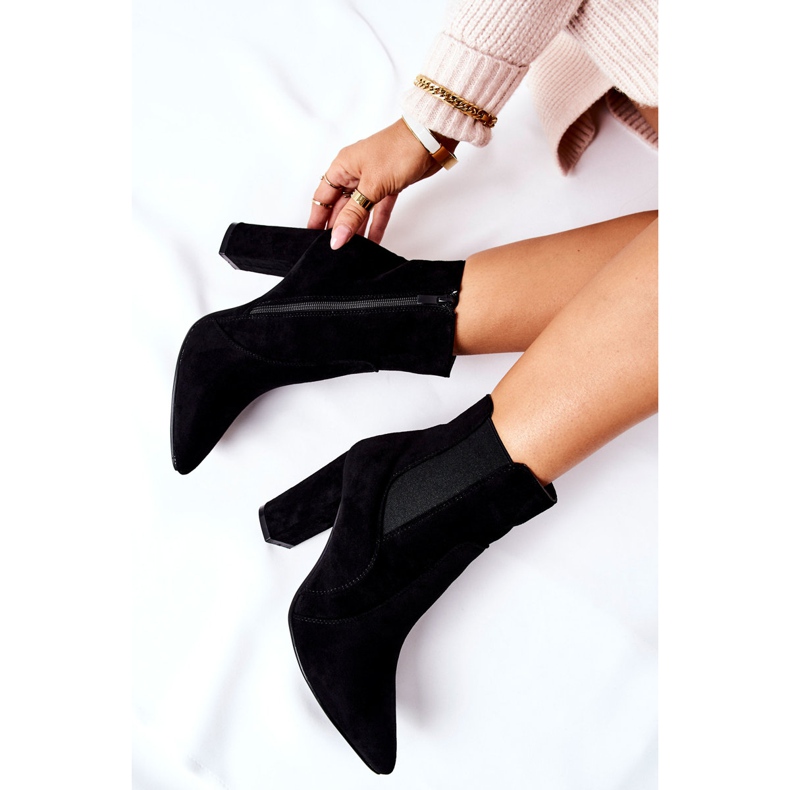 PG1 Naisten mokkanahkakengät kantapäässä musta Kastren 1