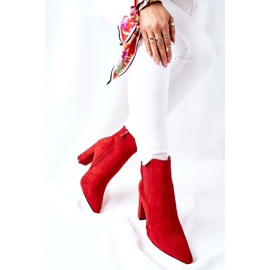 PG1 Naisten mokkanahkakengät kantapäässä Punainen Kastren 1