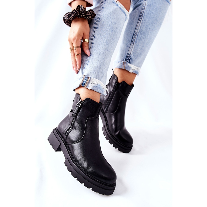 PE1 Mustat Silvan -saappaat vetoketjulla 2