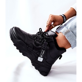 Naisten mustat lämpimät lenkkarit Lumisaappaat Kaphia 2