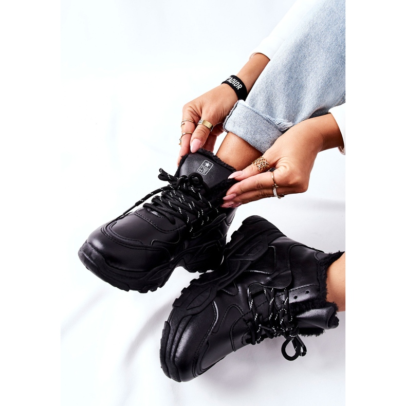 Naisten mustat lämpimät lenkkarit Lumisaappaat Kaphia 1