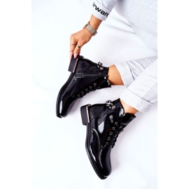 Lakatut lämpimät saappaat Sergio Leone musta BT405 1