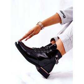 Lakatut lämpimät saappaat Sergio Leone musta BT405 2