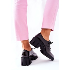 S.Barski Lakatut, sidotut mustavalkoiset Mosa-kengät harmaa 1