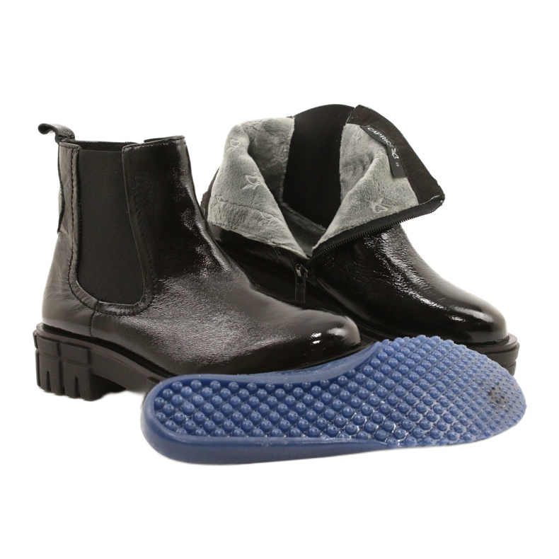 Musta lakattu naisten saappaat Caprice 9-25461-27 017 6