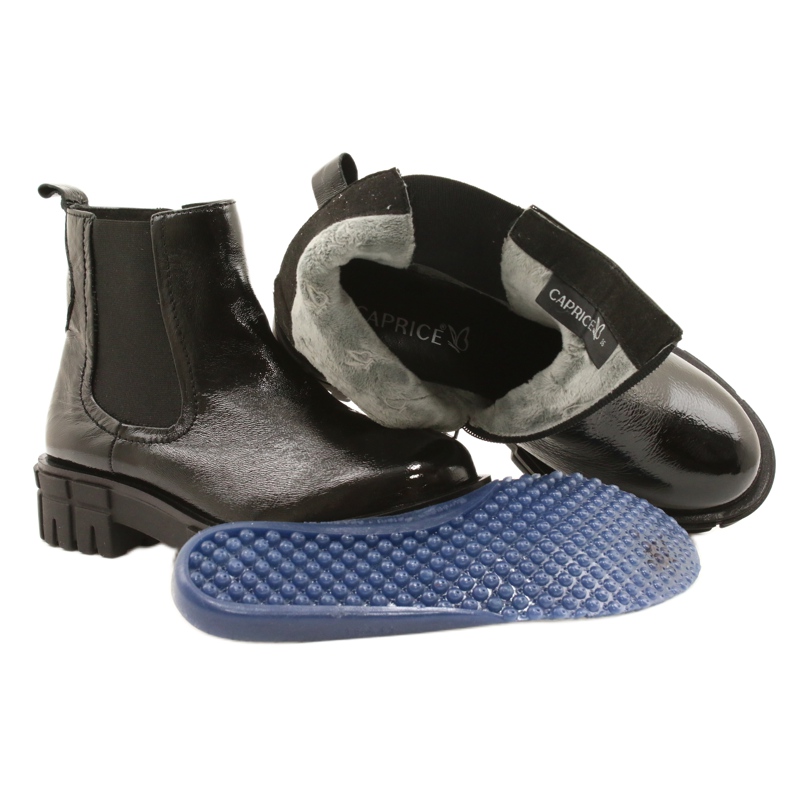 Musta lakattu naisten saappaat Caprice 9-25461-27 017 7