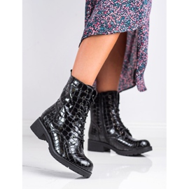 SHELOVET Pitsiset Trapper-saappaat musta 2