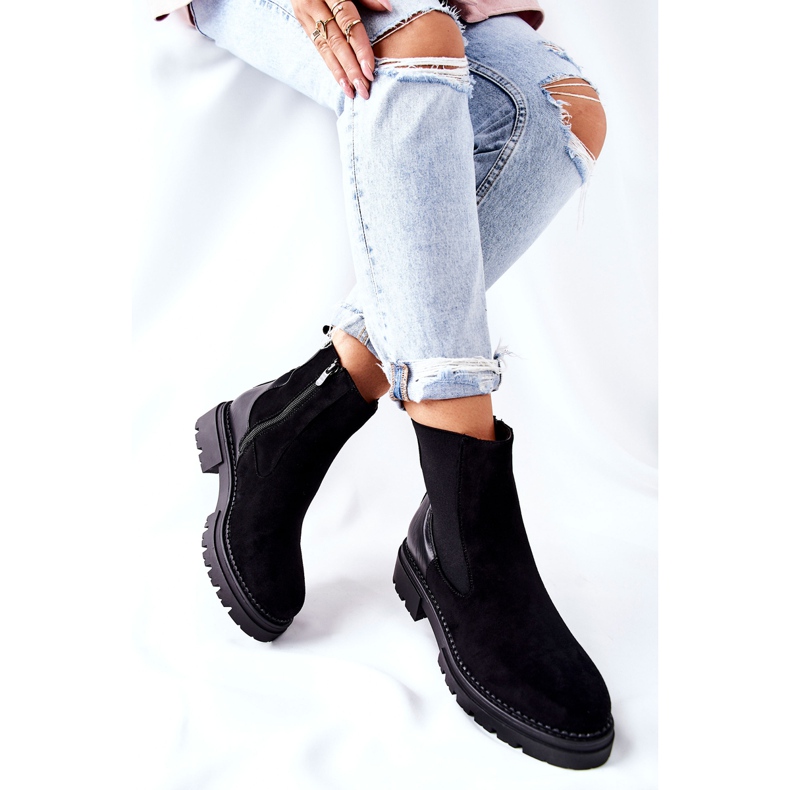 PE1 Lämmin saappaat Musta Prestons Jodhpur saappaat 2