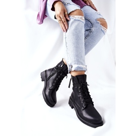 Mustat Maisa High Worker -saappaat vetoketjulla 2