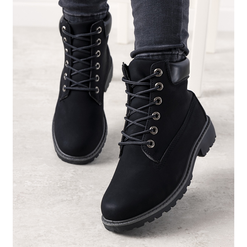 Mustat naisten Albracca -saappaat 1