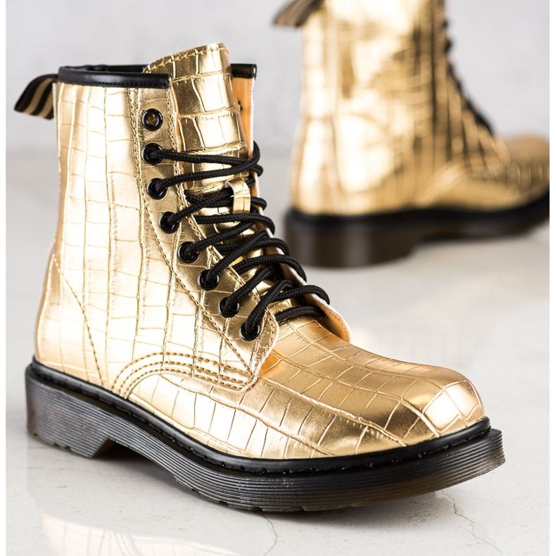 Sweet Shoes Kultaiset saappaat Eco -nahalla kultainen 1