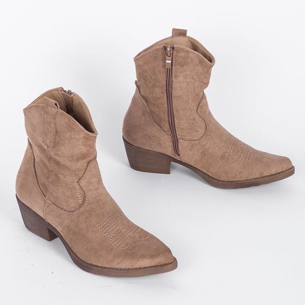 Bowien beige -cowboy -saappaat 1