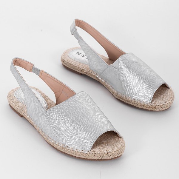 Dulce hopeiset espadrilliset sandaalit hopea 1