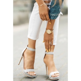 Harmaat sandaalit korkealla kantapäällä Be My Baby vaaleanpunainen 1