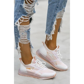 Valkoiset lenkkarit Lil -koristeilla valkoinen vaaleanpunainen 1