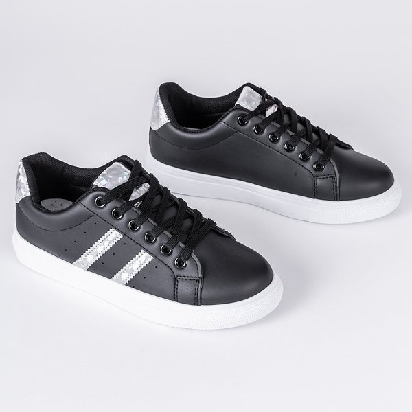 Abbien mustat lenkkarit koristeilla hopea 1