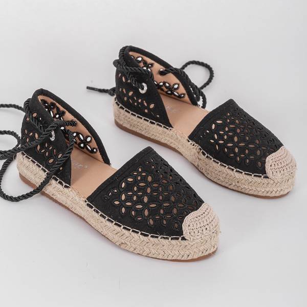 Mustat Peekaboo -avoimet espadrillit 1