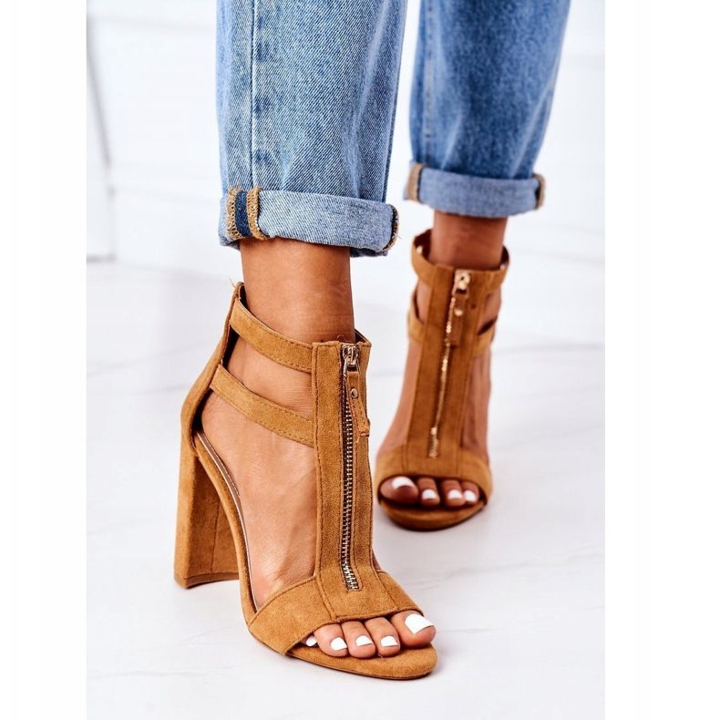 PS1 Mokkanahkaiset sandaalit Camel Folly Barissa ruskea 1