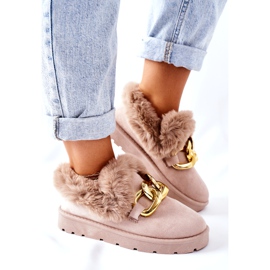 PB1 Naisten kultaketjutossut Beige Ardrums 2