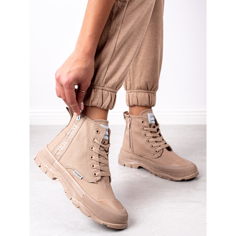 Goodin Alkuperäiset korkeat lenkkarit beige 2