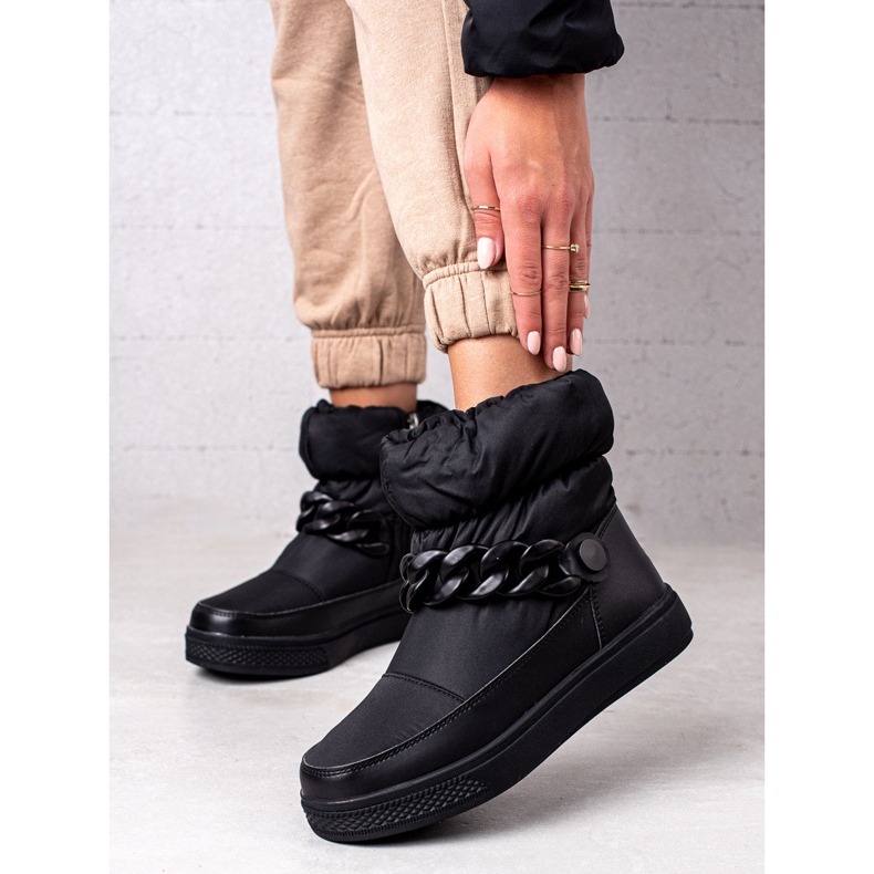 S. BARSKI Lumisaappaat ketjulla S.BARSKI musta 1