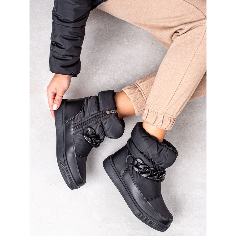 S. BARSKI Lumisaappaat ketjulla S.BARSKI musta 2